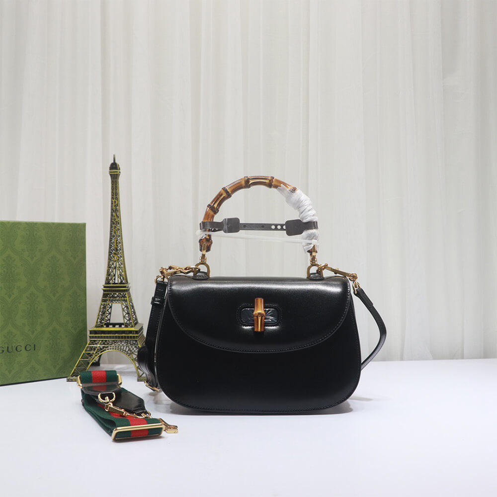 G*u*i bamboo 1947 medium top handle bag(tax-free grade)