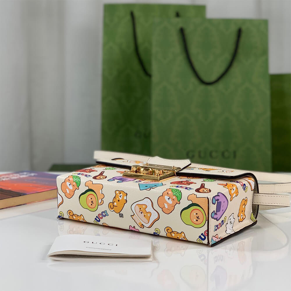 padlock G*u*i animal print mini bag