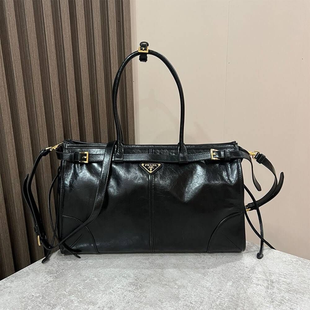 Prada Large leather handbag(high-end grade)