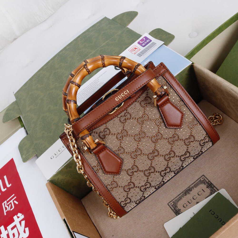 G*u*i diana crystal mini tote bag(high-end grade)