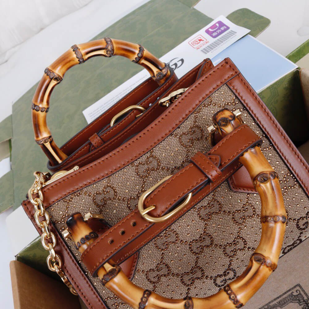 G*u*i diana crystal mini tote bag(high-end grade)